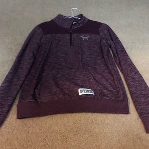 Purple Long sleeve quarter zip